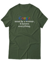 T-Shirt Unisex - Google Must Be Woman - Color Thumbnail Κυπαρισσί