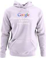 Φούτερ με κουκούλα - Google Must Be Woman - Color Thumbnail Λιλά