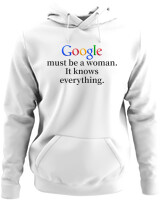 Φούτερ με κουκούλα - Google Must Be Woman - Color Thumbnail ΄Ασπρο