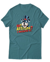 T-Shirt Αντρικό - Got Attitude - Color Thumbnail Μπλε Πράσινο