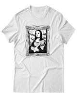 T-Shirt Αντρικό - Gothic Lisa - Color Thumbnail Άσπρο