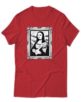T-Shirt Αντρικό - Gothic Lisa - Color Thumbnail Κόκκινο