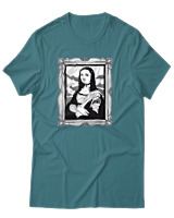 T-Shirt Αντρικό - Gothic Lisa - Color Thumbnail Μπλε Πράσινο