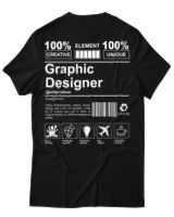 T-Shirt Unisex - Graphic Designer - Color Thumbnail Μαύρο