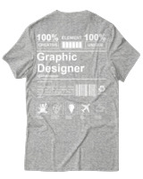 T-Shirt Unisex - Graphic Designer - Color Thumbnail Γκρί Μελανζέ
