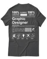 T-Shirt Unisex - Graphic Designer - Color Thumbnail Ανθρακί