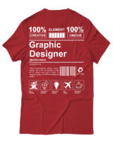T-Shirt Unisex - Graphic Designer - Color Thumbnail Κόκκινο