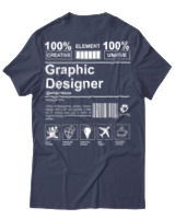 T-Shirt Unisex - Graphic Designer - Color Thumbnail Μπλέ Γκρί