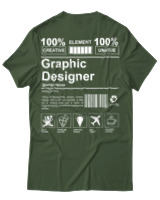 T-Shirt Unisex - Graphic Designer - Color Thumbnail Κυπαρισσί