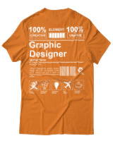 T-Shirt Unisex - Graphic Designer - Color Thumbnail Πορτοκαλί