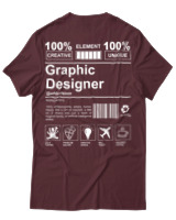 T-Shirt Unisex - Graphic Designer - Color Thumbnail Μπορντό
