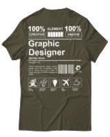T-Shirt Unisex - Graphic Designer - Color Thumbnail Χακί
