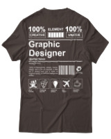 T-Shirt Unisex - Graphic Designer - Color Thumbnail Καφέ