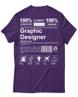 T-Shirt Unisex - Graphic Designer - Color Thumbnail Μώβ