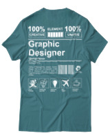 T-Shirt Unisex - Graphic Designer - Color Thumbnail Μπλέ Πράσινο