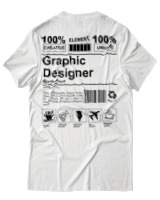 T-Shirt Αντρικό - Graphic Designer - Color Thumbnail Άσπρο