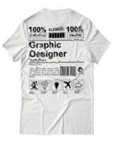 T-Shirt Unisex - Graphic Designer - Color Thumbnail Άσπρο