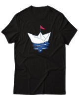 T-Shirt Unisex - Greek Boat - Color Thumbnail Μαύρο