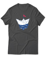 T-Shirt Unisex - Greek Boat - Color Thumbnail Ανθρακί