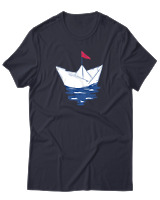 T-Shirt Unisex - Greek Boat - Color Thumbnail Σκούρο Μπλε