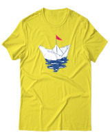 T-Shirt Unisex - Greek Boat - Color Thumbnail Κίτρινο