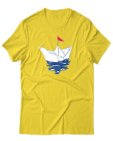 T-Shirt Unisex - Greek Boat - Color Thumbnail Χρυσό Κίτρινο