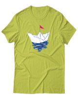 T-Shirt Unisex - Greek Boat - Color Thumbnail Λαχανί