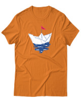 T-Shirt Unisex - Greek Boat - Color Thumbnail Πορτοκαλί