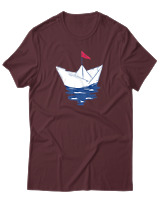 T-Shirt Unisex - Greek Boat - Color Thumbnail Μπορντό