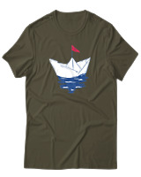 T-Shirt Unisex - Greek Boat - Color Thumbnail Χακί