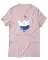 T-Shirt Unisex - Greek Boat - Color Thumbnail Απαλό Ροζ