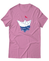 T-Shirt Unisex - Greek Boat - Color Thumbnail Ροζ