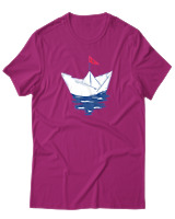 T-Shirt Unisex - Greek Boat - Color Thumbnail Φουξια