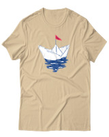 T-Shirt Unisex - Greek Boat - Color Thumbnail Μπεζ