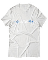 T-Shirt Unisex - Greek Heartbeat - Color Thumbnail Άσπρο