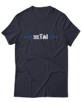 T-Shirt Unisex - Greek Heartbeat - Color Thumbnail Σκούρο Μπλε