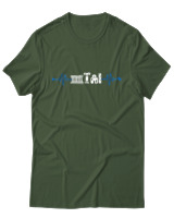 T-Shirt Unisex - Greek Heartbeat - Color Thumbnail Κυπαρισσί