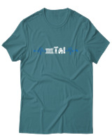T-Shirt Unisex - Greek Heartbeat - Color Thumbnail Μπλε Πράσινο