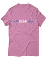 T-Shirt Unisex - Greek Heartbeat - Color Thumbnail Ροζ