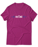T-Shirt Unisex - Greek Heartbeat - Color Thumbnail Φουξια