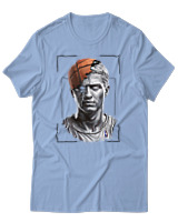 T-Shirt Αντρικό - Greek Statue Basketball Player - Color Thumbnail Γαλάζιο