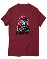 T-Shirt Αντρικό - Grillfather - Color Thumbnail Σκούρο Κόκκινο
