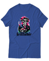 T-Shirt Αντρικό - Grillfather - Color Thumbnail Μπλε Ρουά