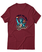 T-Shirt Αντρικό - Grillin And Chillin - Color Thumbnail Σκούρο Κόκκινο