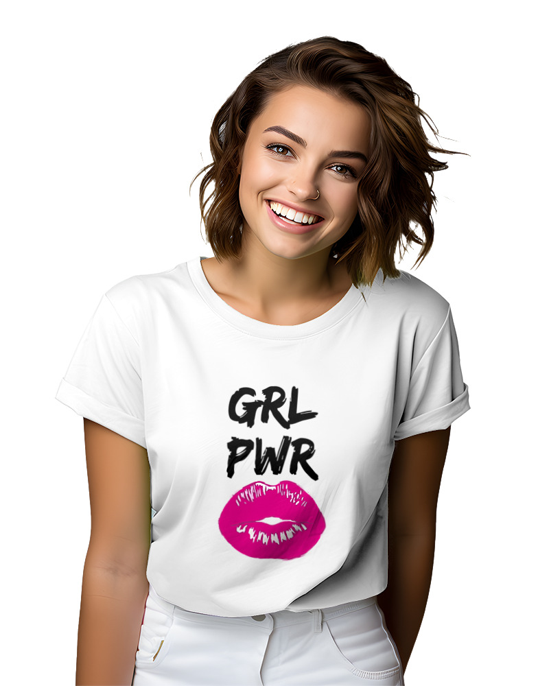 T-Shirt Classic - Grl Power Lips - Image 1