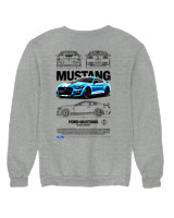 Φούτερ χωρίς κουκούλα Γυναικείο - GT 500 Shelby - Color Thumbnail Γκρι Μελανζέ