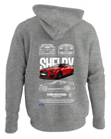 Φούτερ με κουκούλα - GT 500 Shelby - Color Thumbnail Γκρι Μελανζέ