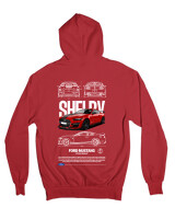 Ζακέτα Φούτερ με κουκούλα - GT 500 Shelby - Color Thumbnail Κόκκινο