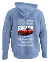 Φούτερ με κουκούλα - GT 500 Shelby - Color Thumbnail Blue Carolina