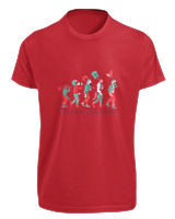 T-Shirt Fit Αντρικό - Guitarist Evolution - Color Thumbnail Κόκκινο